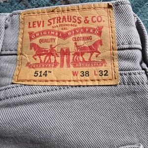 Mens Levis 514 gray Jean's 38x32